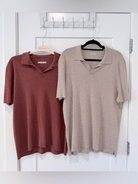 Mango Men’s FLUID LINEN POLO SHIRT - BUNDLE